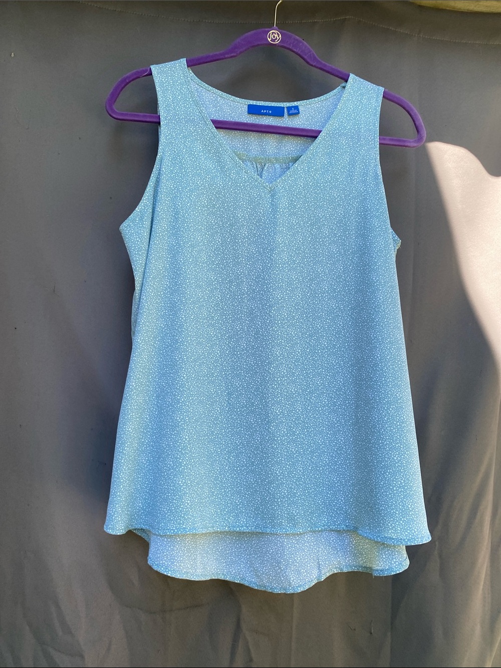Apt. 9 Light Blue V-Neck Layered Sleeveless Tank
